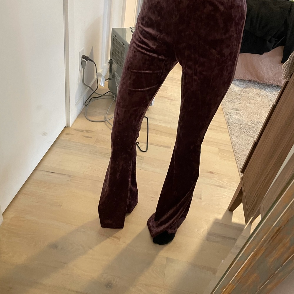Perfect velvet flare pants
